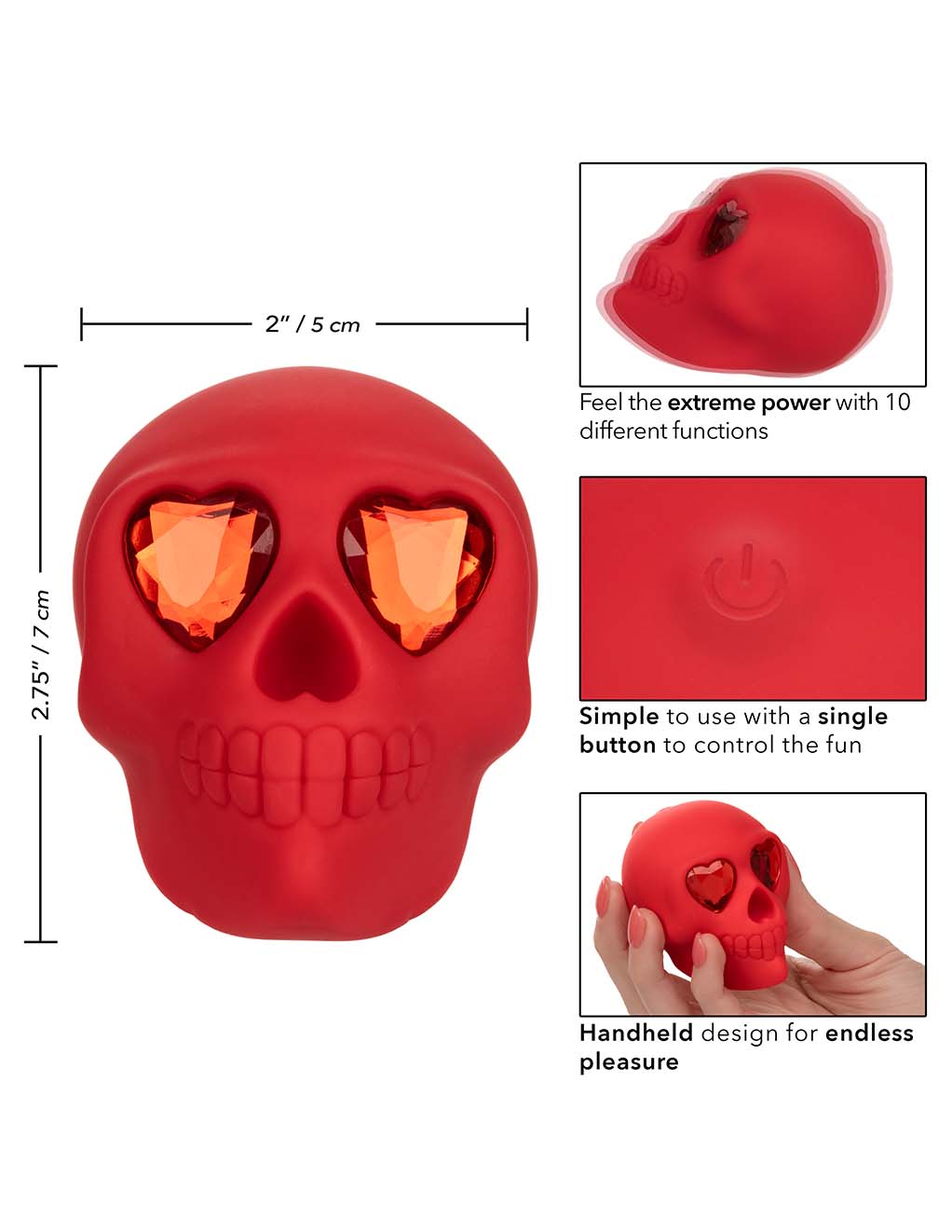 Naughty Bits Bone Head Massager- Specs