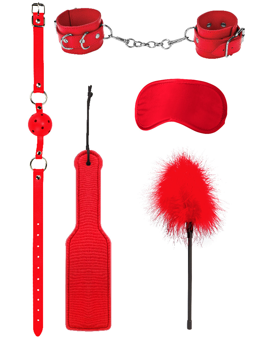 OUCH! Introductory Bondage Kit #4- Red- Front