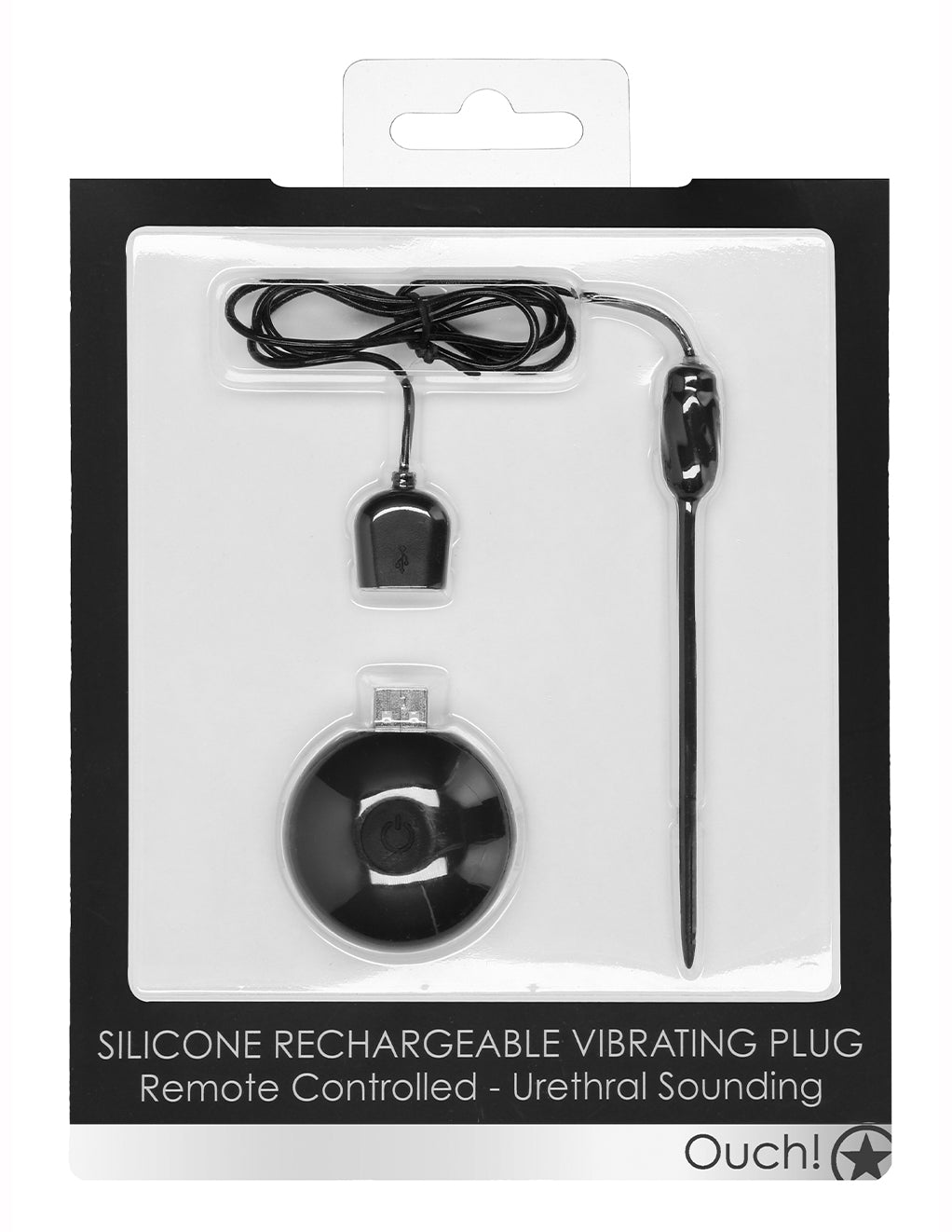 OUCH! Silicone Vibrating Urethra Plug- Package