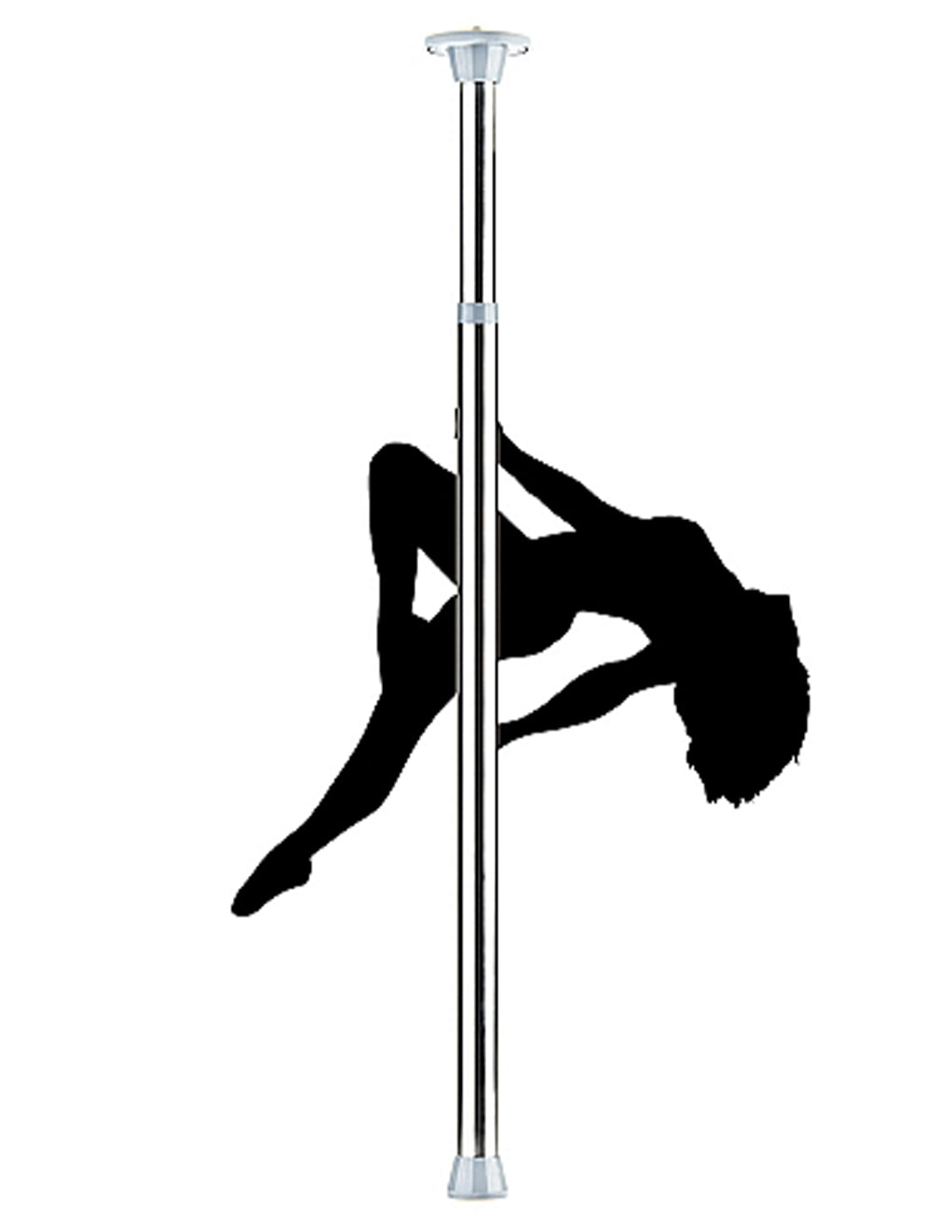 OUCH! Dance Pole- Silver- Front