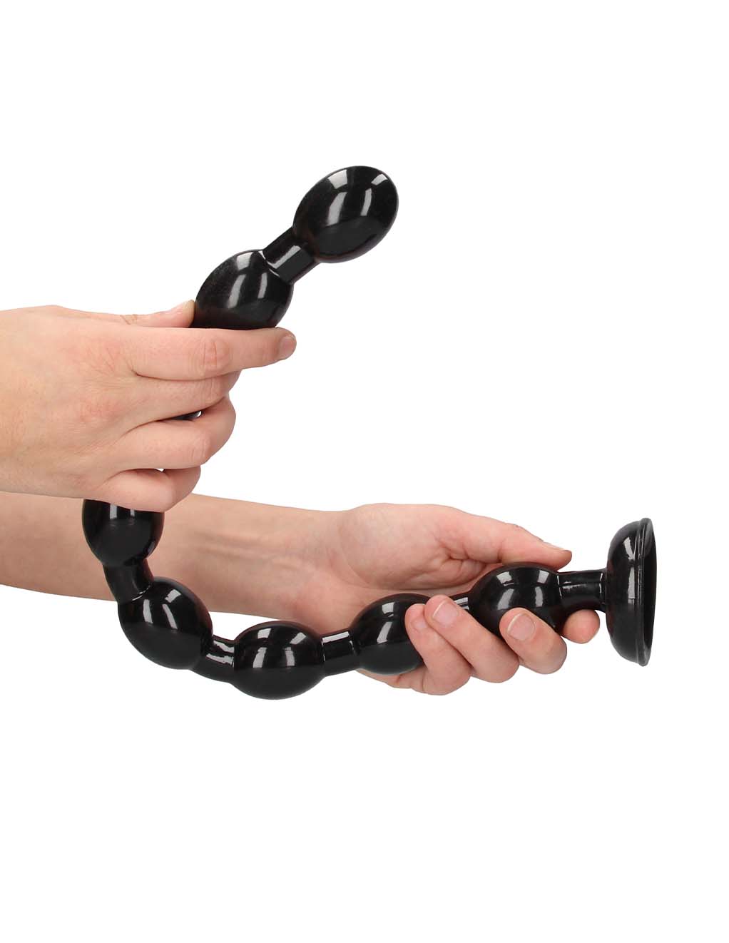 Ouch! Ass Snake Beaded Dildo- In Hand