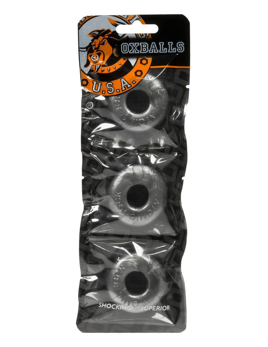 Oxballs Ringer 3-Pack Cockring- Steel- Package