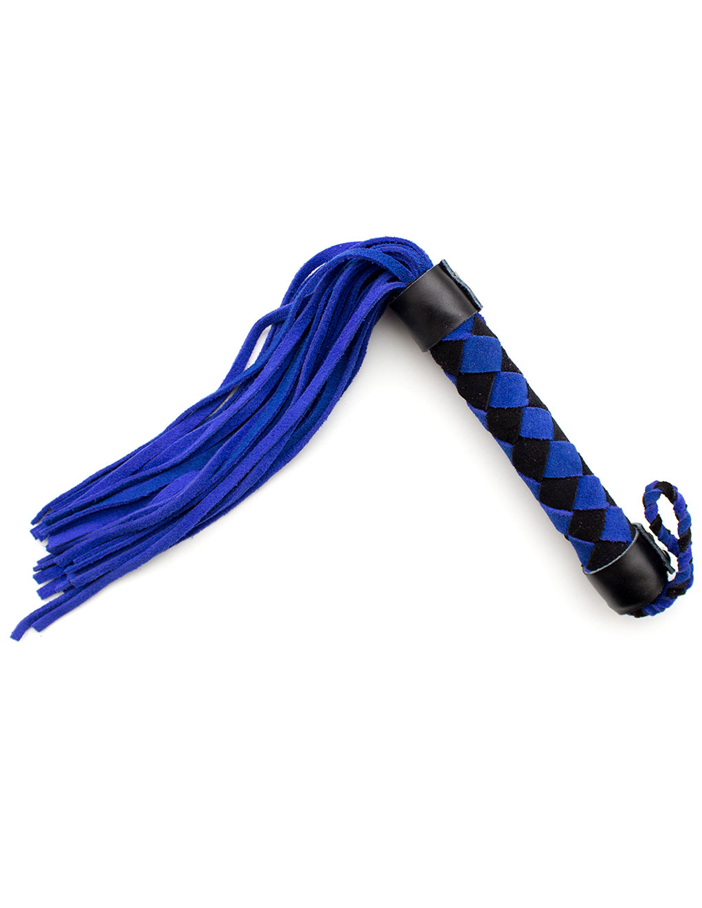 Bizarre Video 15" Leather Flogger- Blue- Main