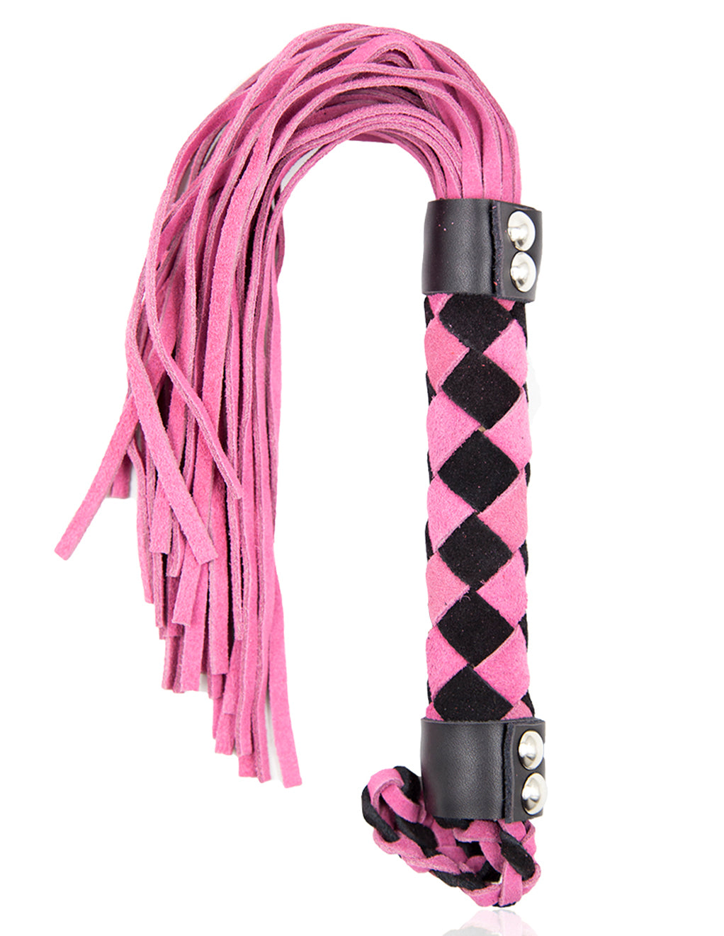 Bizarre Video 15" Leather Flogger- Pink- Front