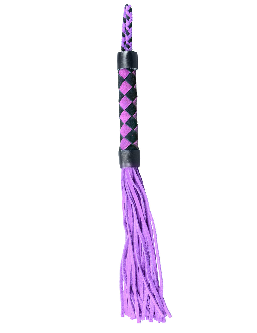 Bizarre Video 15" Leather Flogger- Purple- Front