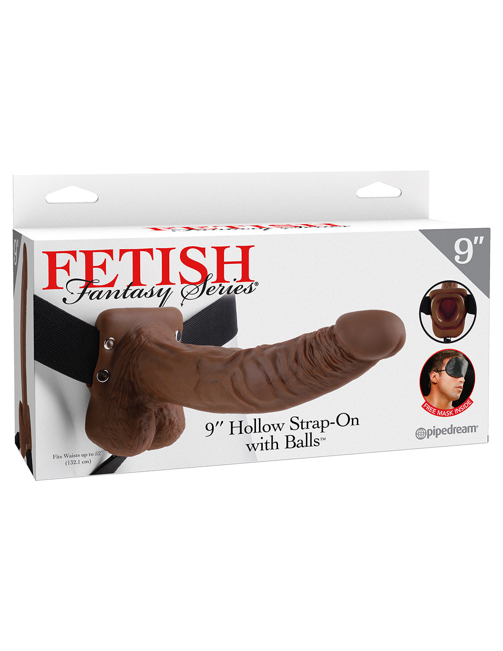 Fetish Fantasy Series 9 Inch Hollow Strap-On- Brown- Box