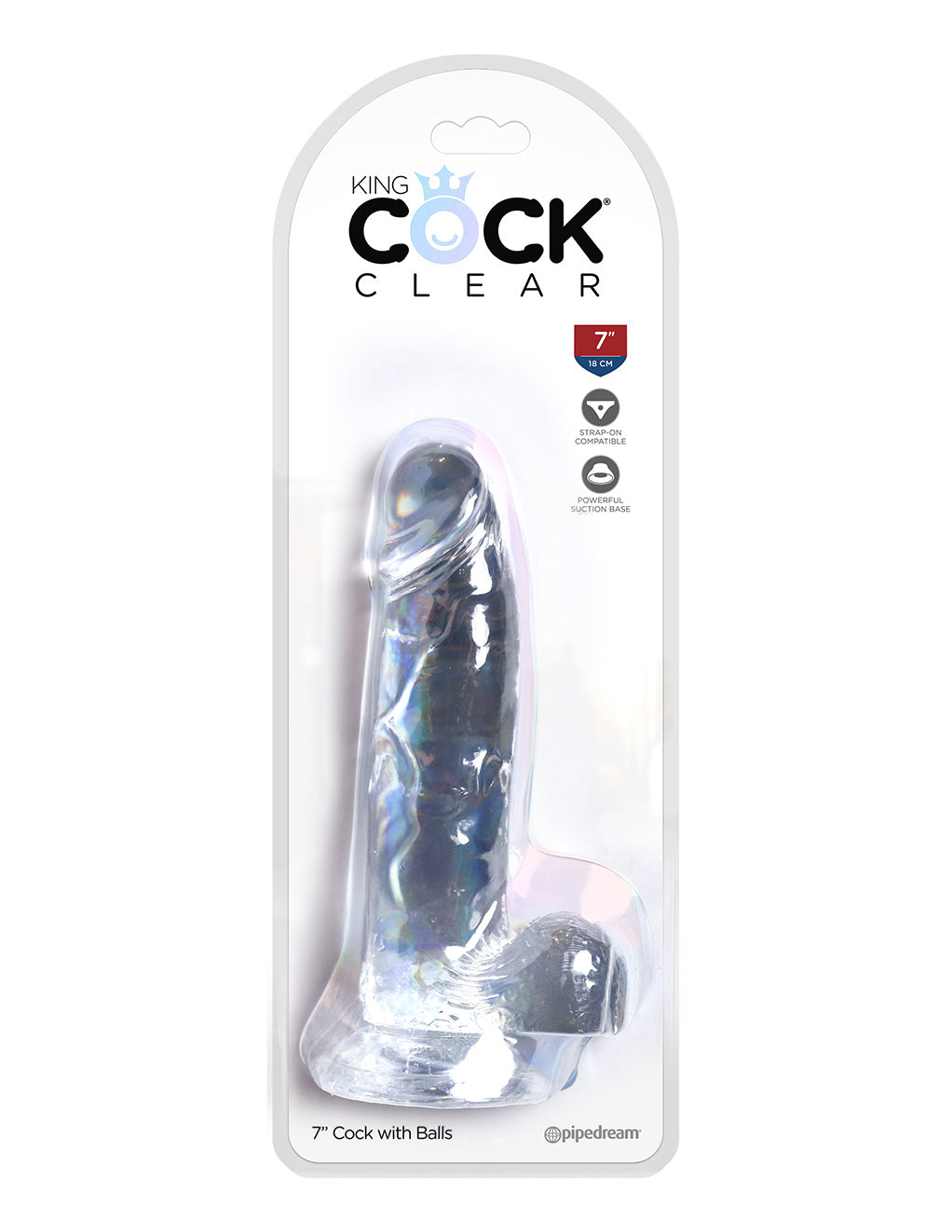 King Cock 7 Inch Suction Cup Dildo with Balls