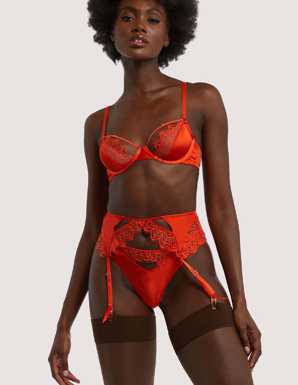 HUSTLER® Dola Suspender Orange- Set- Front