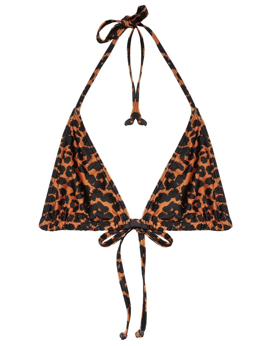 HUSTLER Micro Triangle Bikini Top- Leopard- Front main