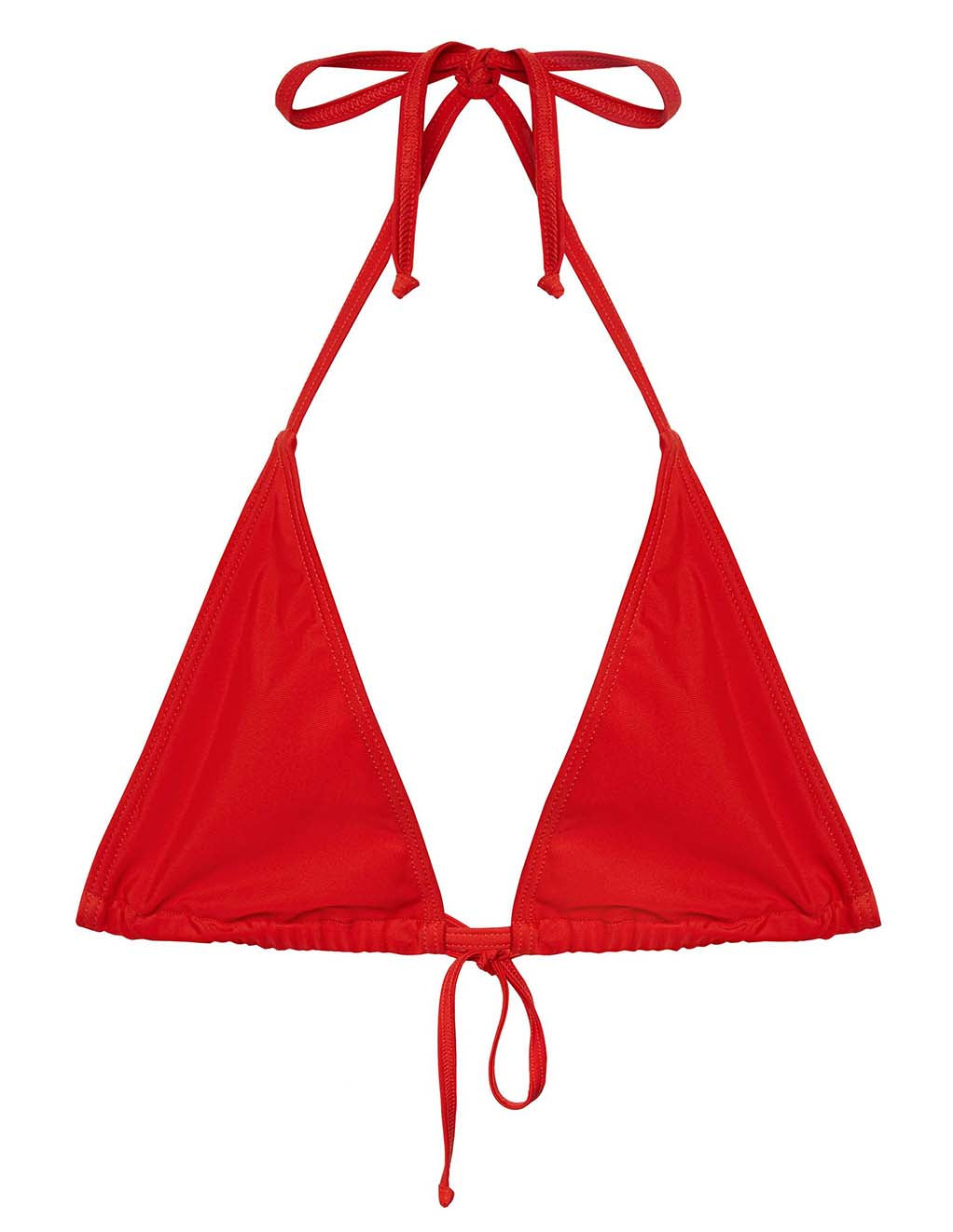 HUSTLER Micro Triangle Bikini Top- Red- Front Main