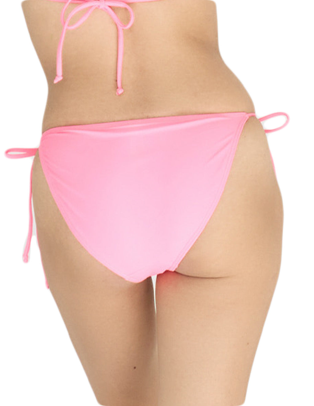 HUSTLER® Tie Side Bikini Bottom- Pink- Back- Cropped