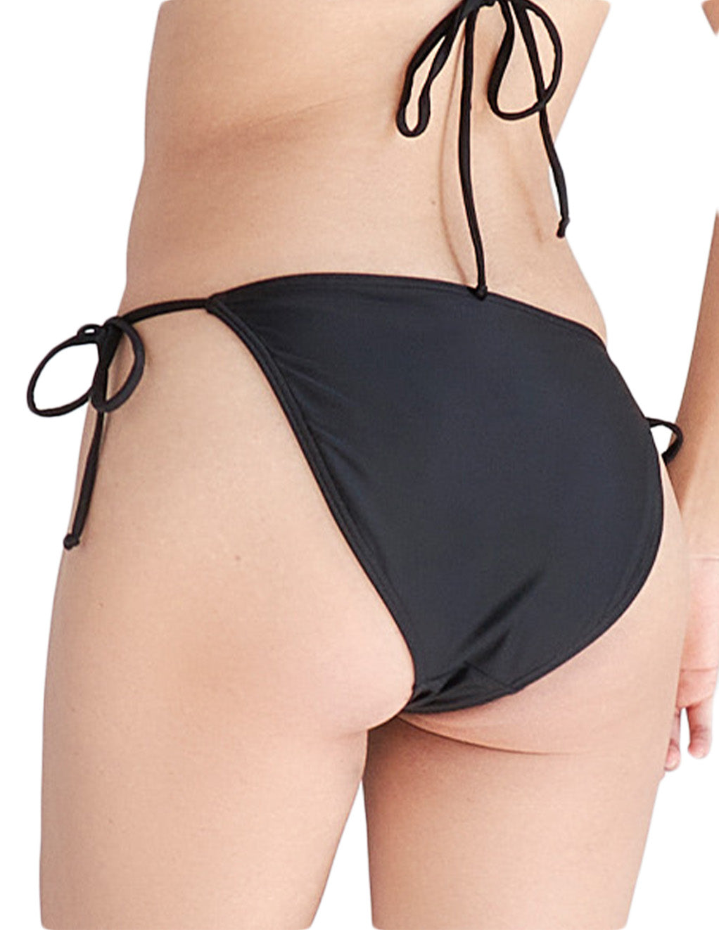 HUSTLER® Tie Side Bikini Bottom- Black- Back- Cropped