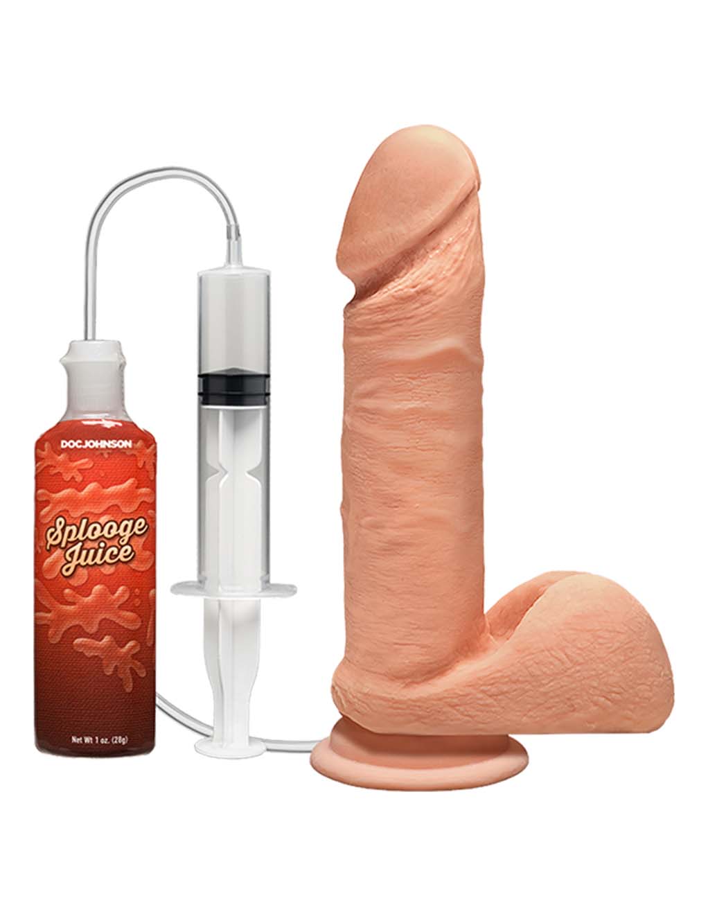 Perfect D 7" Squirting Dildo w/ Balls- Main