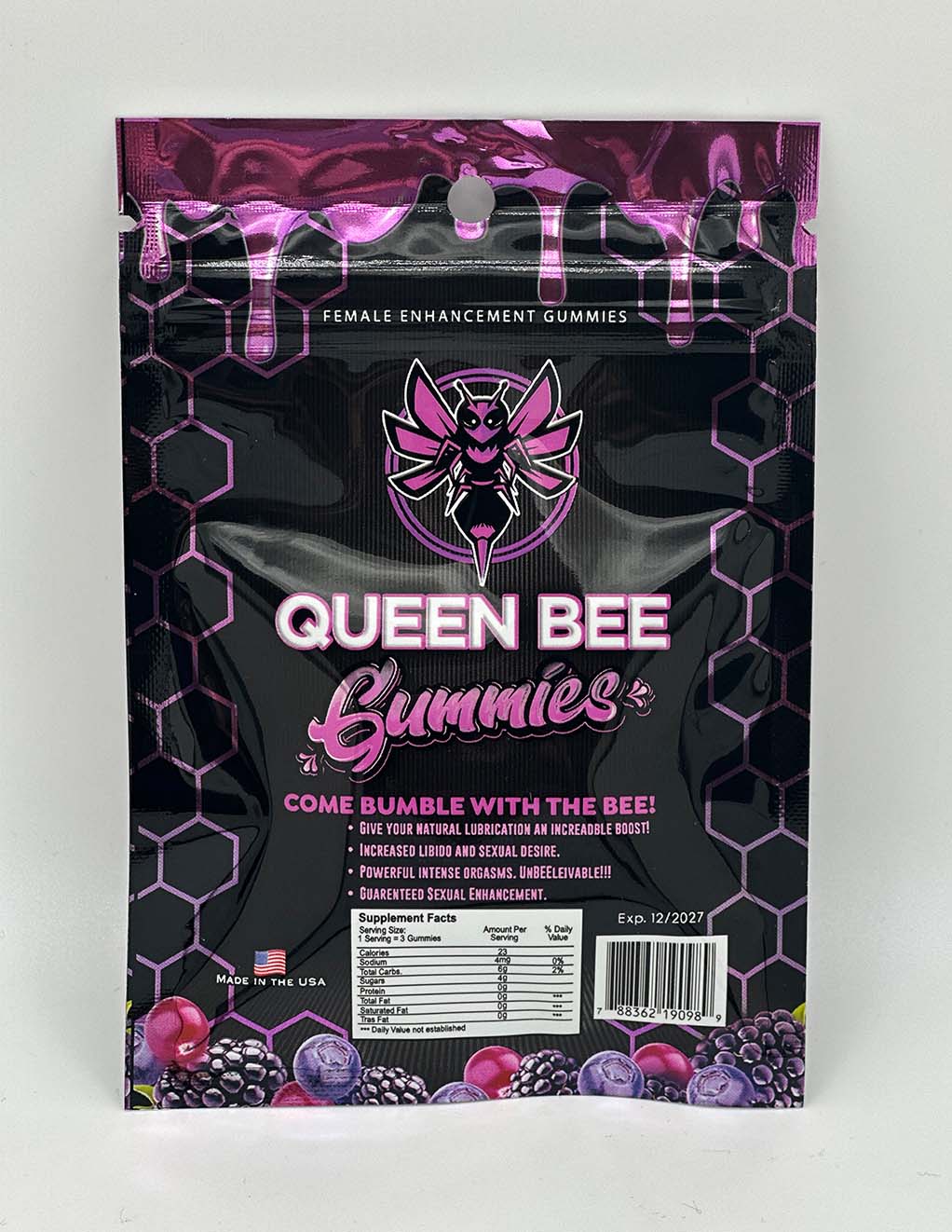 Queen Bee Gummies- Back