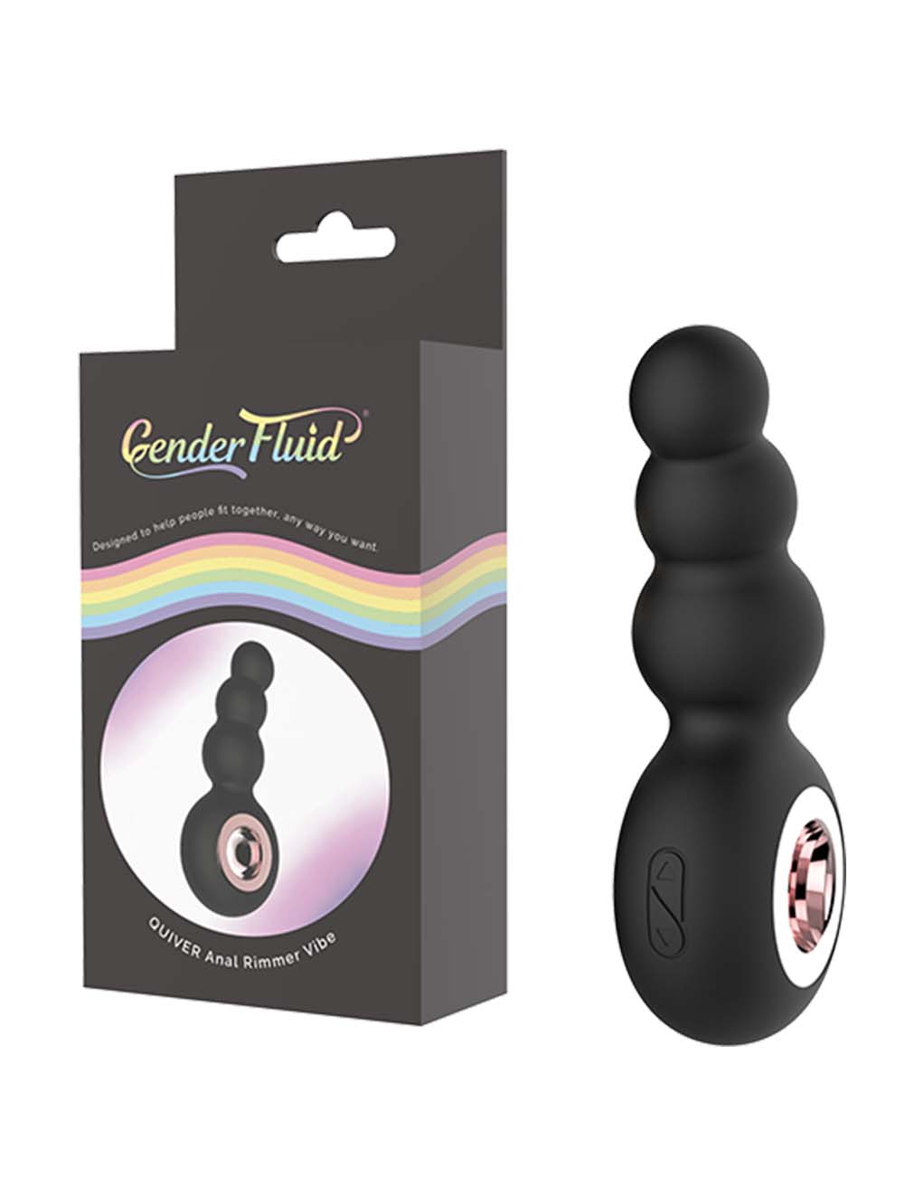 Gender Fluid Quiver Anal Ring Bead Vibe - Toy with Box