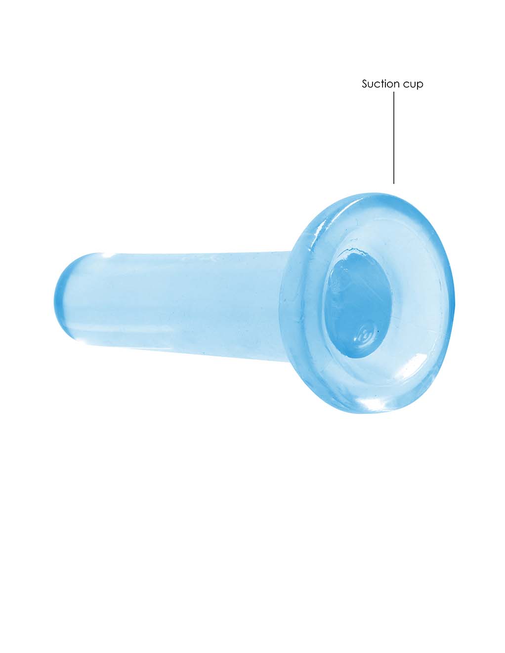Real Rock Non Realistic Clear 5" Dildo- Suction Cup