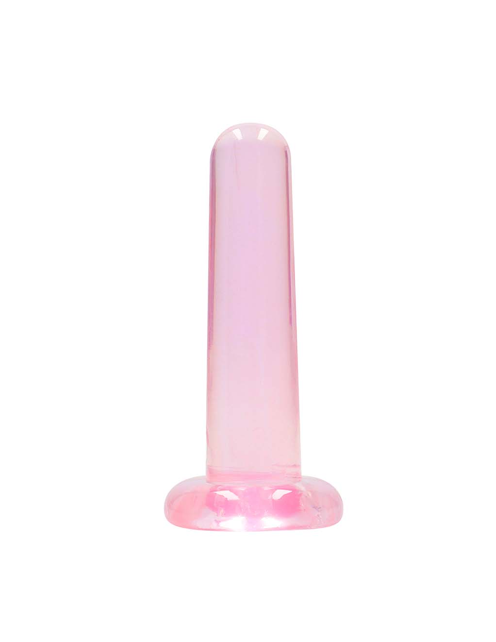 Real Rock Non Realistic Clear 5" Dildo- Pink- Main