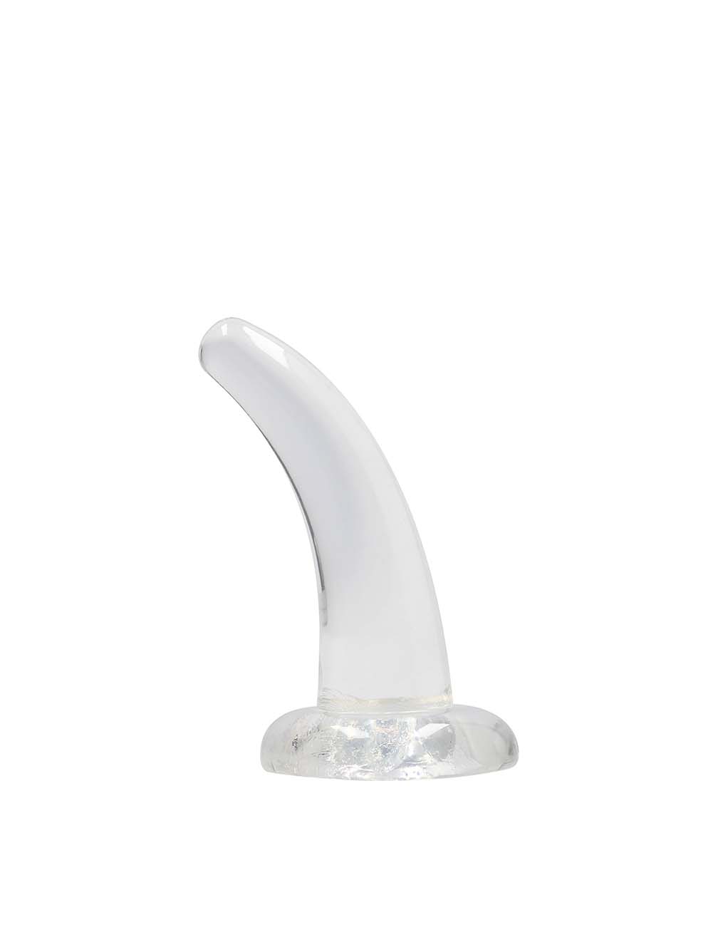 Real Rock Non Realistic Clear Curved 5" Dildo- Transparent- Main
