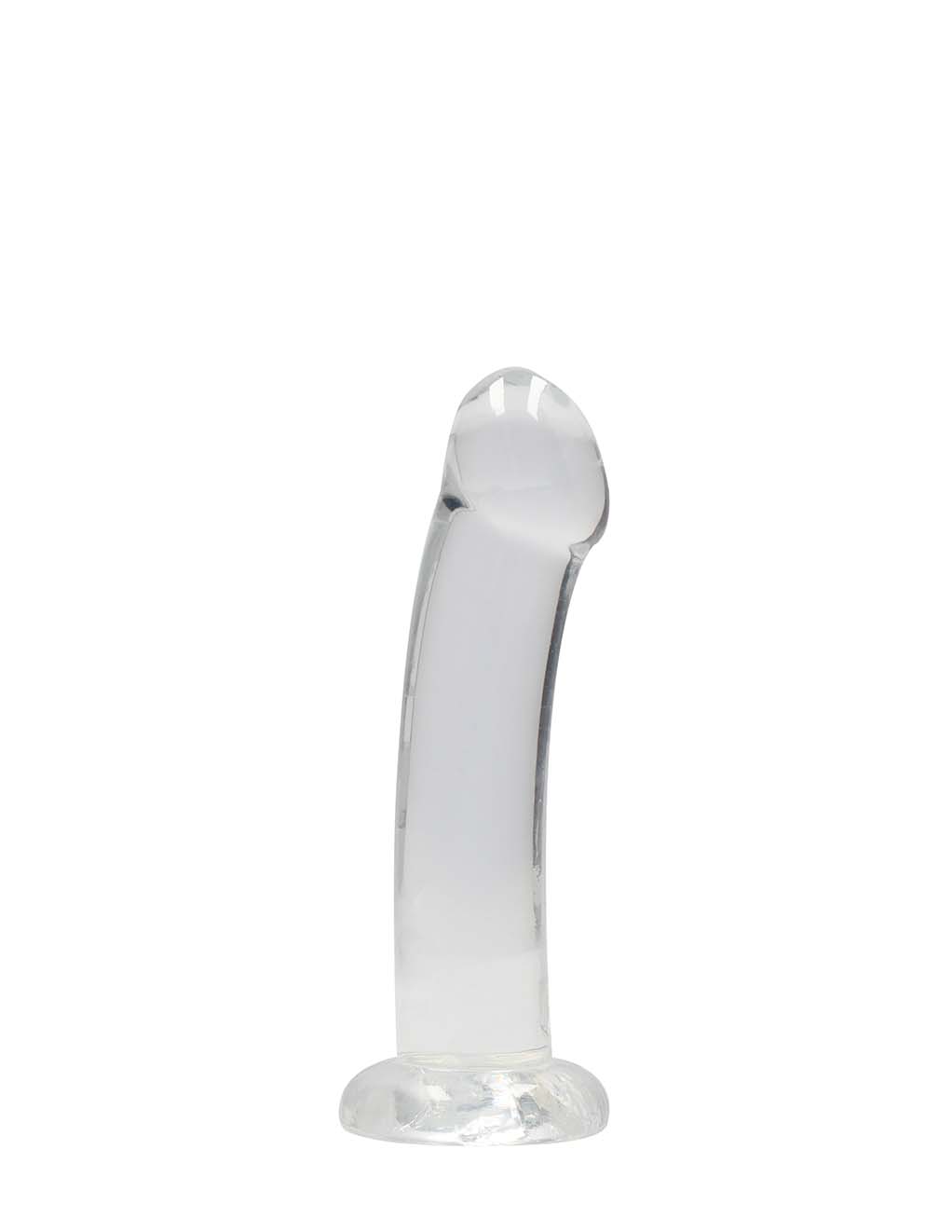 Real Rock Non Realistic Clear Smooth 7" Dildo- Clear- Main