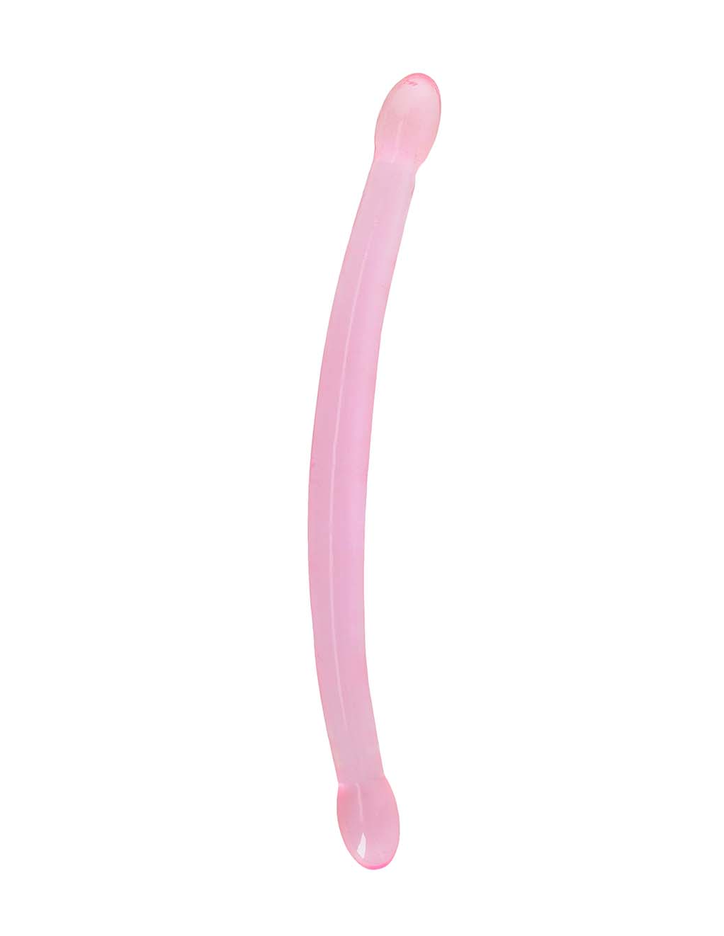 Real Rock Non Realistic Clear 17" Double Dildo- Pink- Main