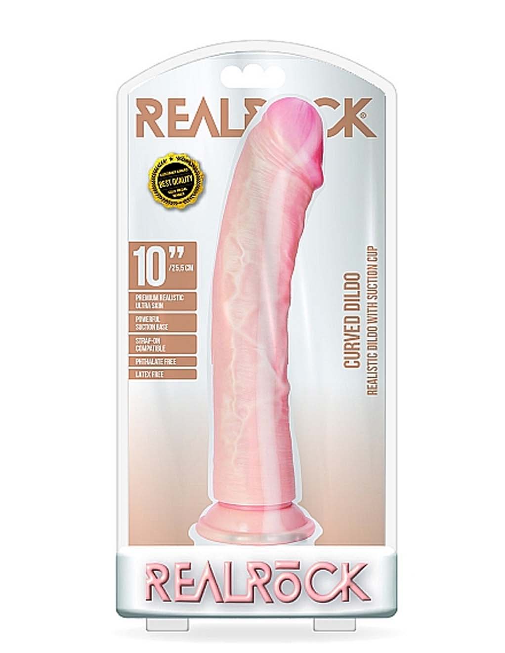 Real Rock Realistic Curved 10" Dong- Packaging