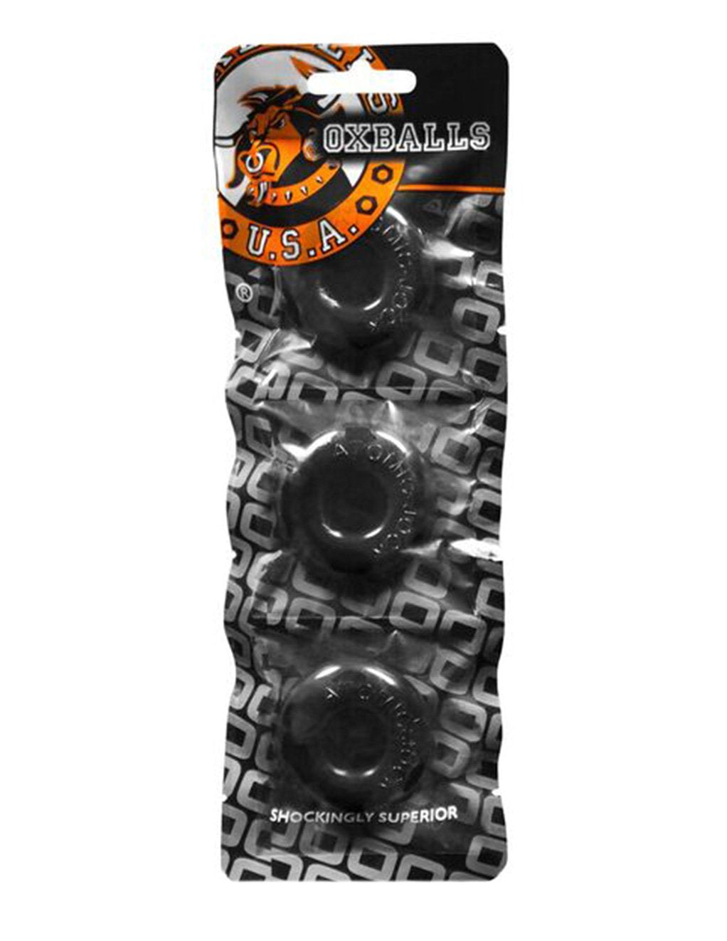 Oxballs Ringer 3-Pack Cockring- Black- Package