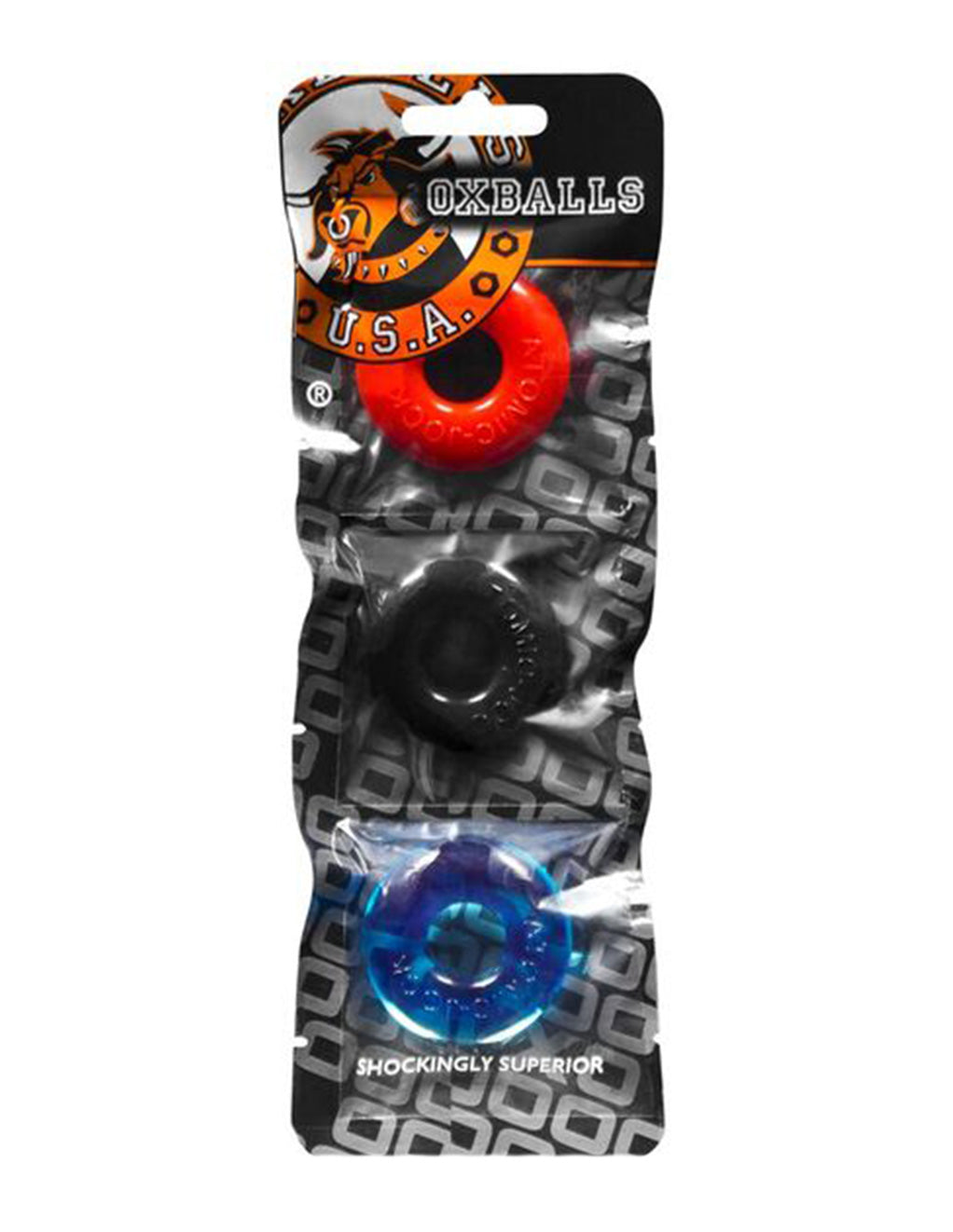 Oxballs Ringer 3 Pack Do-Nut Small Multicolor - Novelties - Cockring