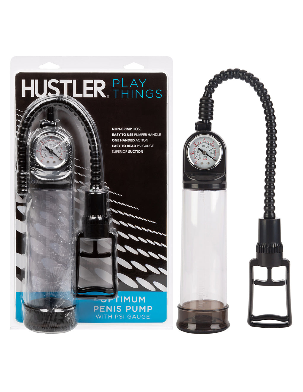 Hustler® Playthings Optimum Penis Pump- With package