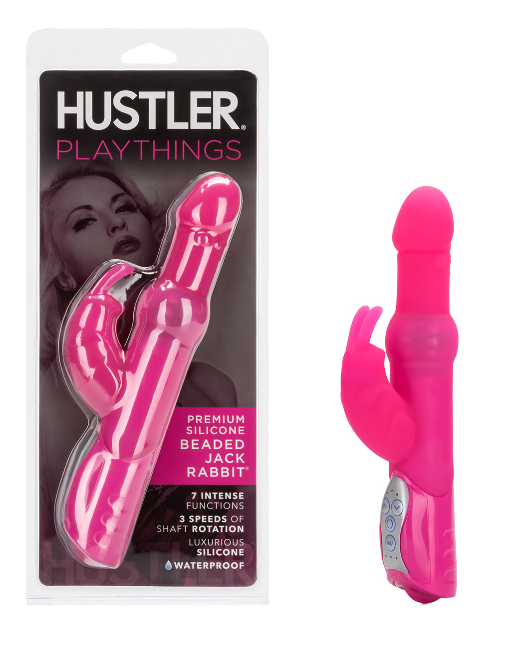 Hustler Playthings Premium Silicone Beaded Jack Rabbit - Novelties - Dual/Multi