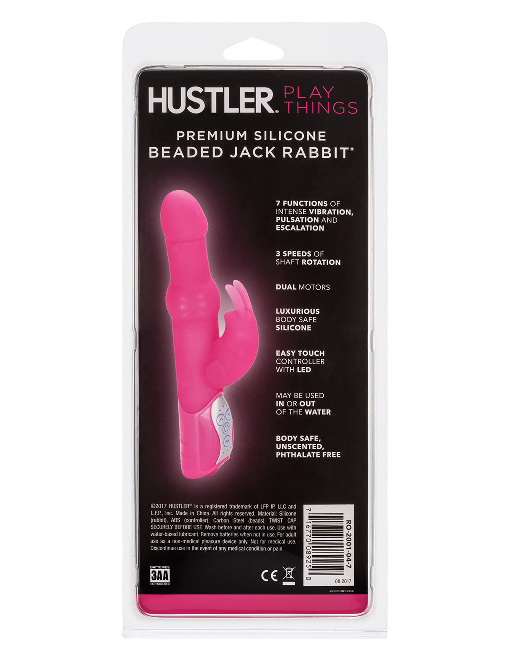 Hustler Playthings Premium Silicone Beaded Jack Rabbit - Novelties - Dual/Multi