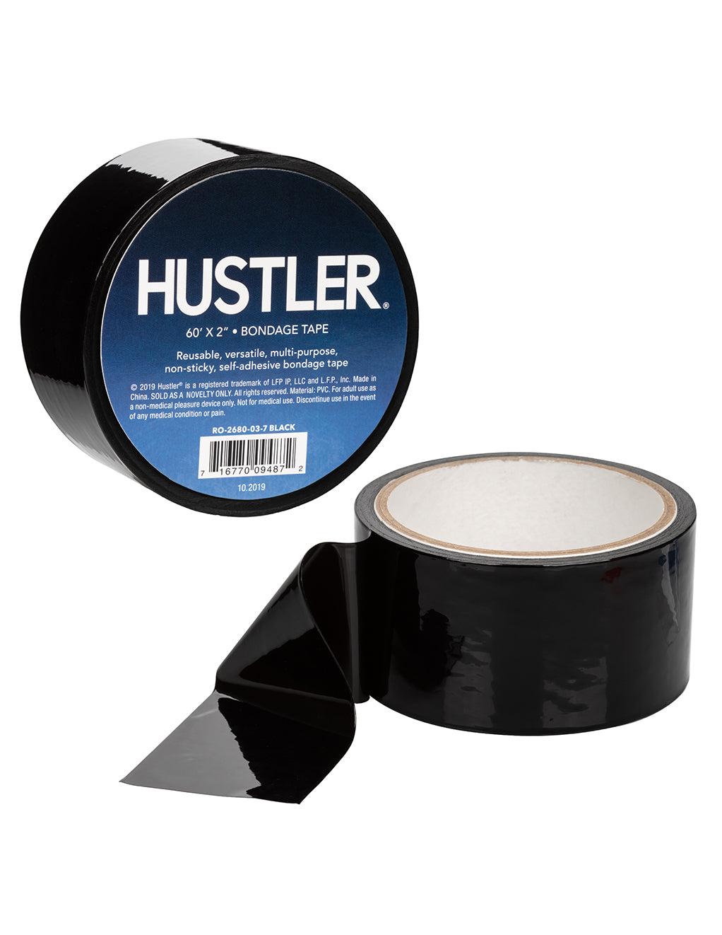 HUSTLER Bondage Tape- Black- Logo- Detail