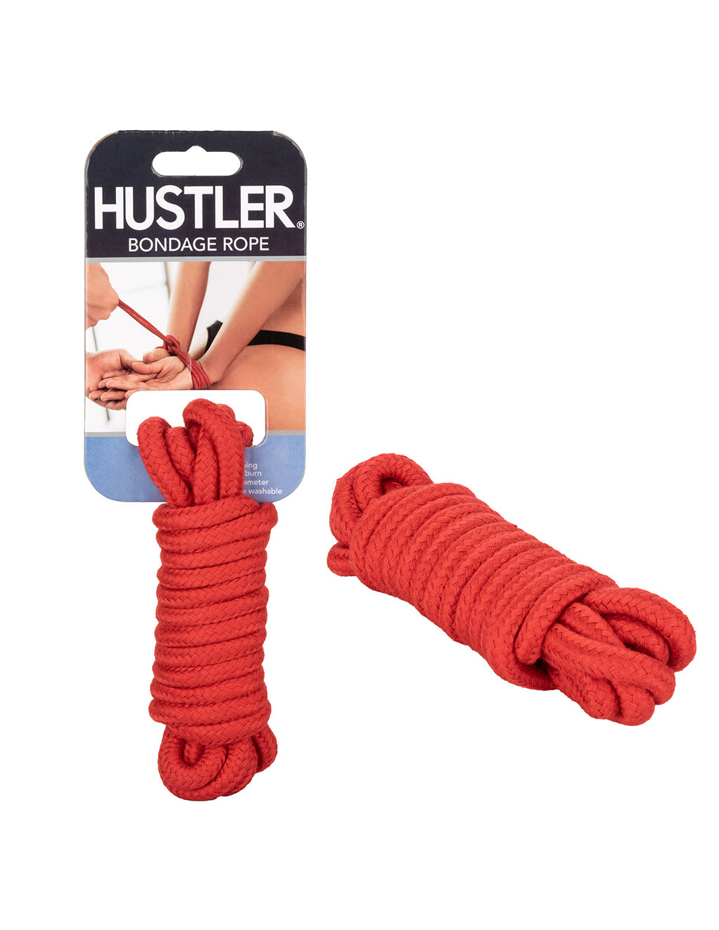 Hustler® Bondage Rope- Red- With package
