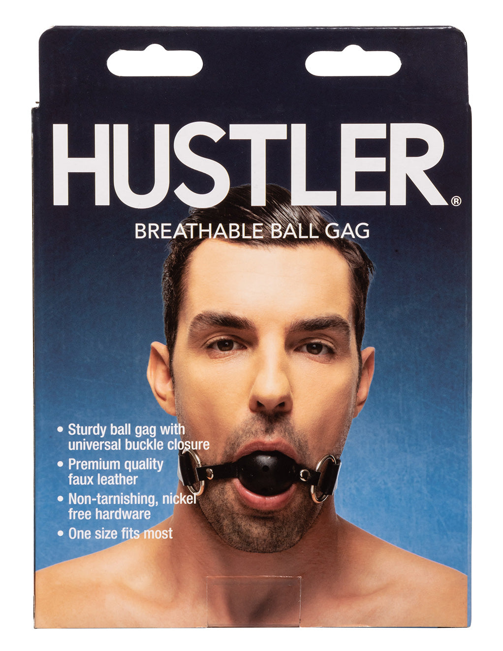 Hustler® Breathable Ball Gag- Black- Front box