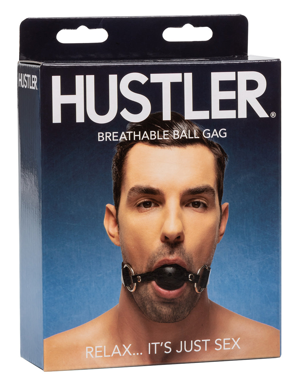 Hustler® Breathable Ball Gag- Black- Back box