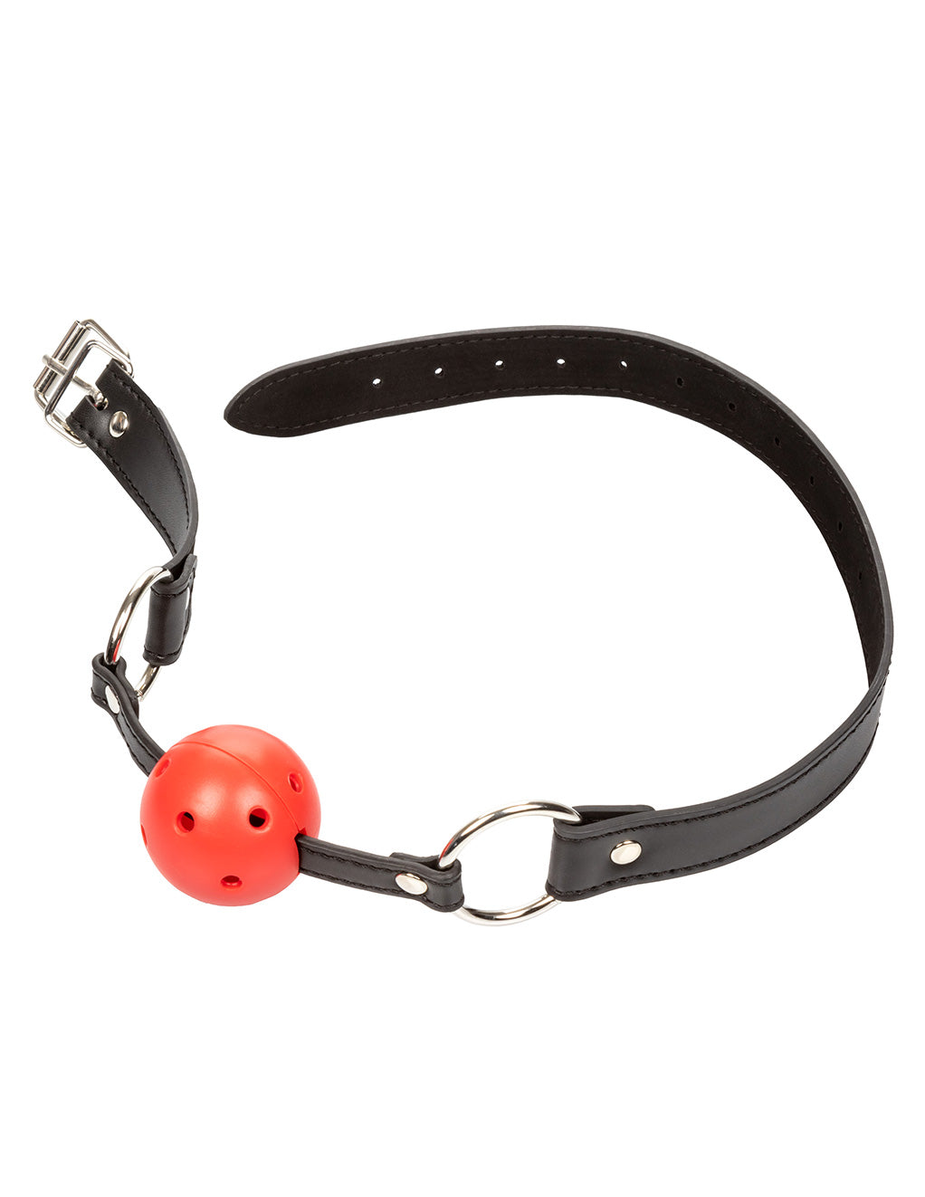 Hustler® Breathable Ball Gag- Red- Open buckle