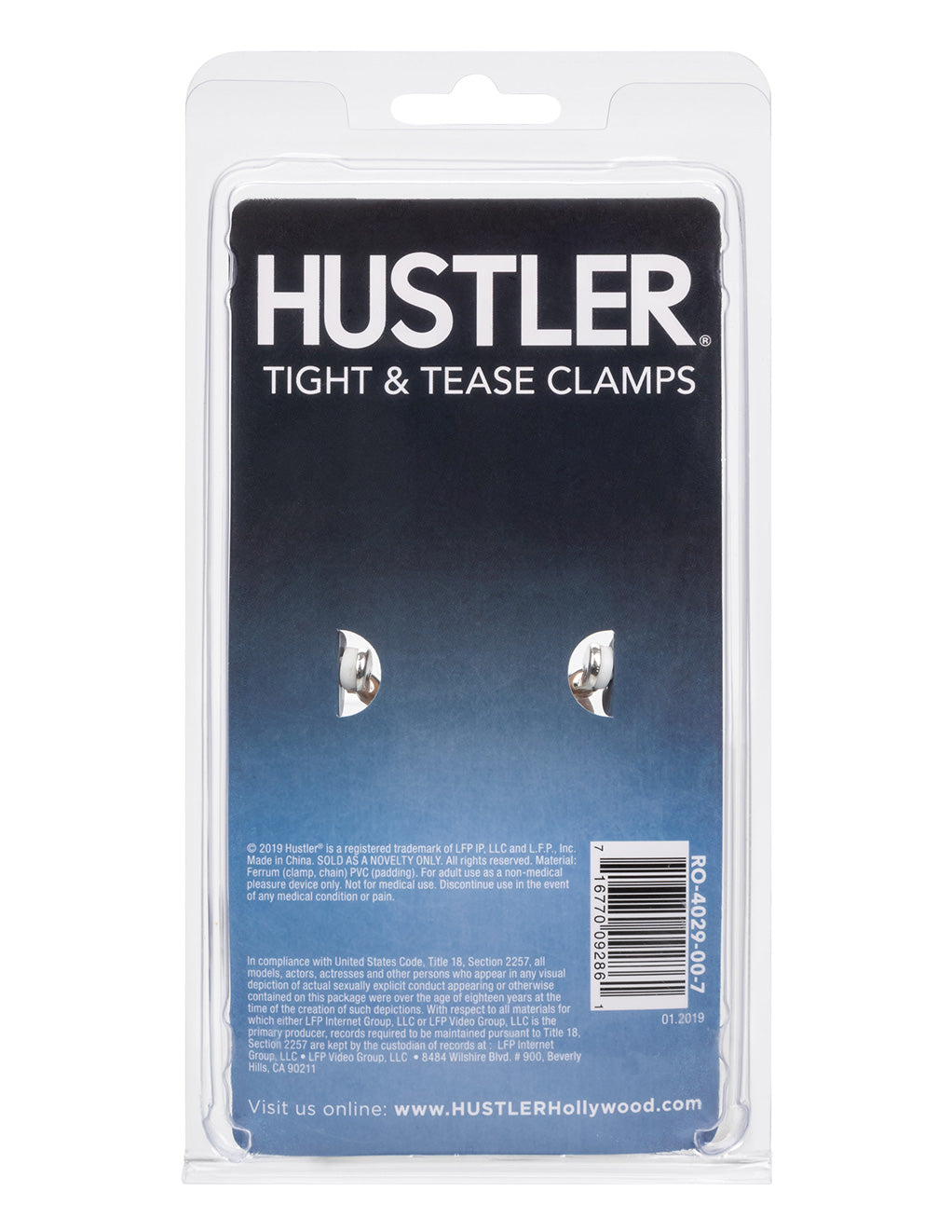 Hustler® Tight & Tease Clamps- Back package