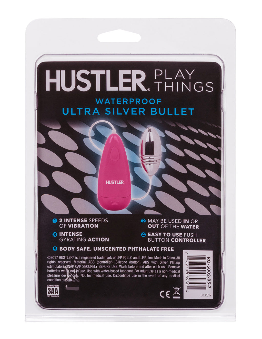 Hustler Playthings Waterproof Ultra Silver Bullet - Novelties - Bullet