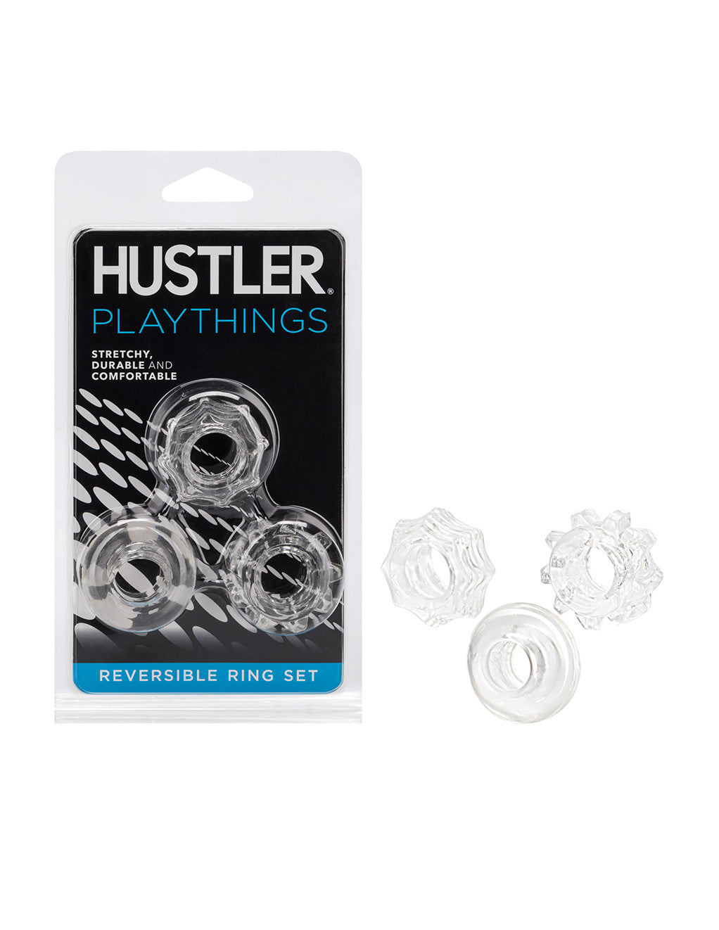 Hustler Playthings Reversible Cockring Set - Novelties - Cockring