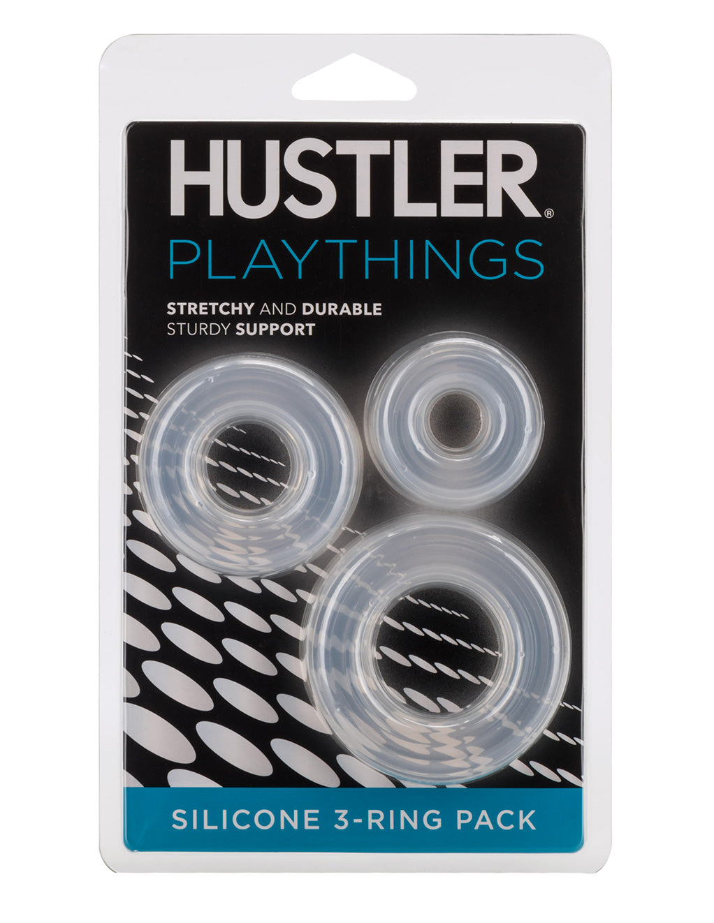 Hustler Playthings Premium Silicone 3 Ring Cockring Pack - Novelties - Cockring