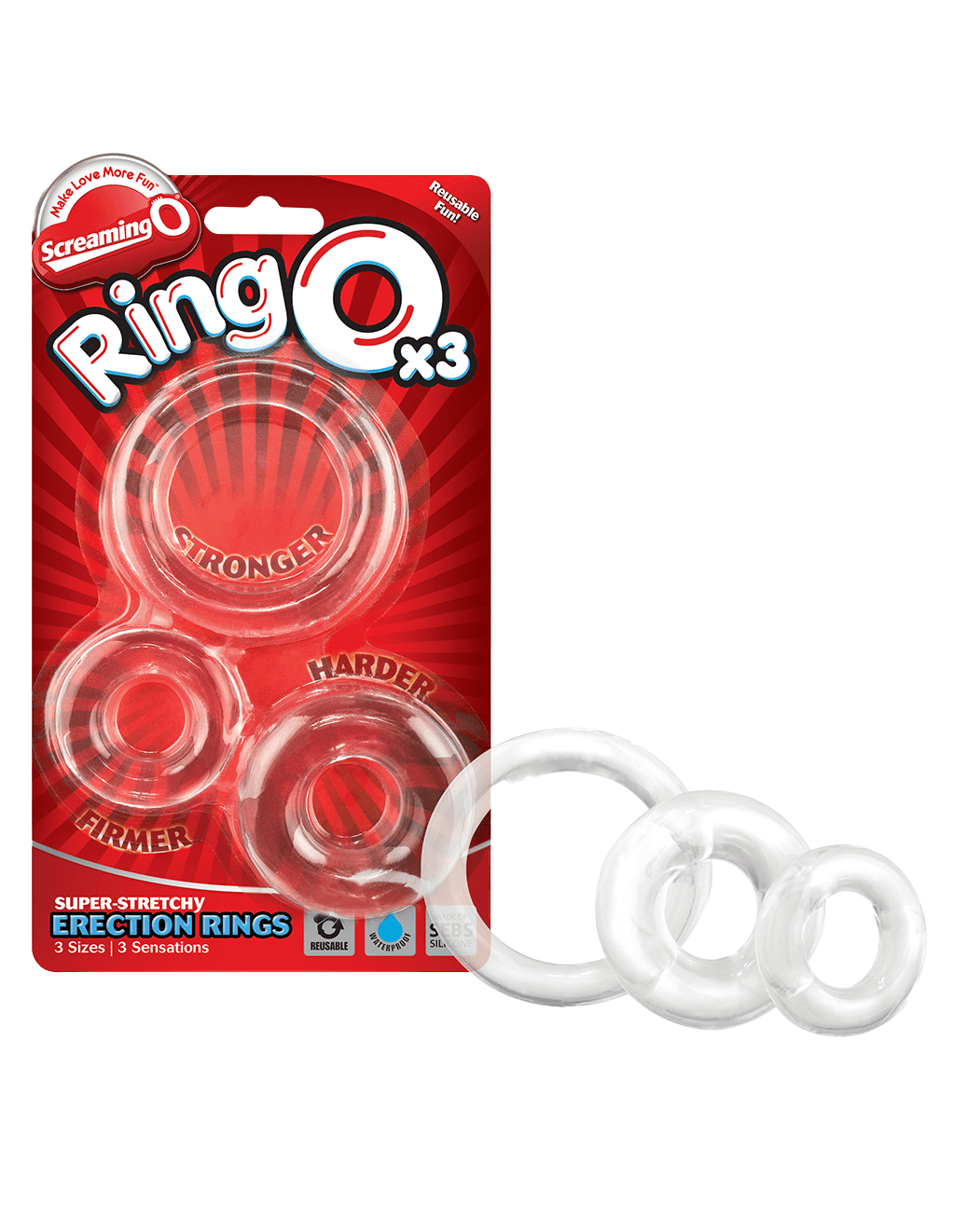 Screaming O Ring O x3 - Clear - Packaging