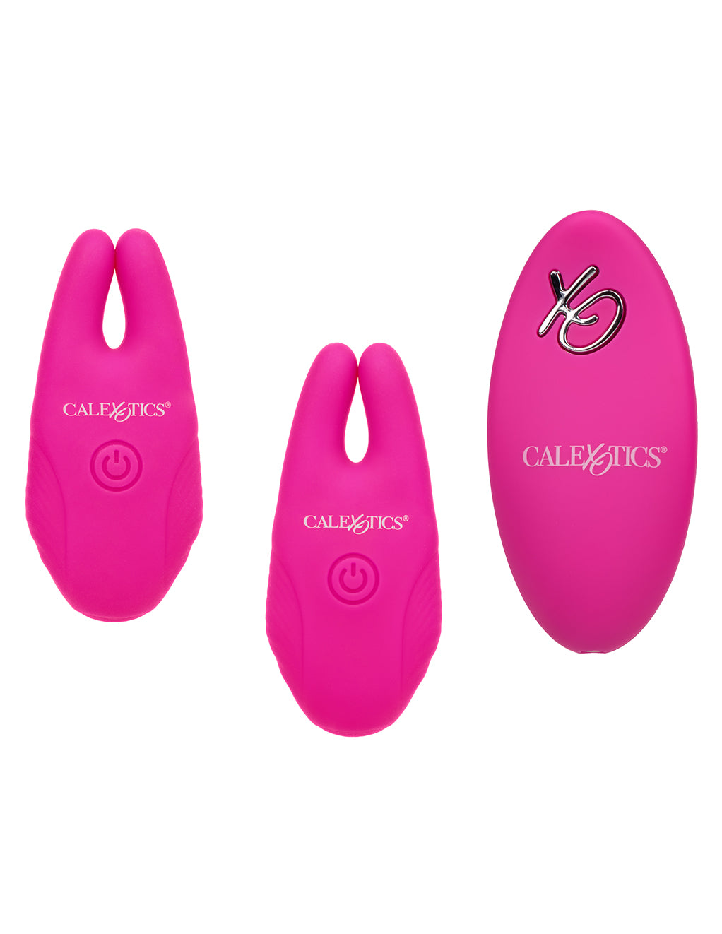 CalEx Silicone Remote Nipple Clamps- Pink- Front