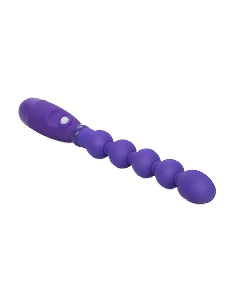 Booty Call Booty Bender Silicone Vibrating Anal Beads- Purple- Top