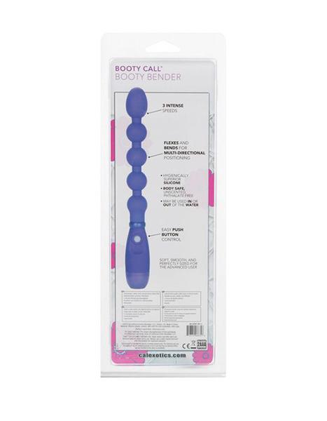 Booty Call Booty Bender Silicone Vibrating Anal Beads- Purple- Package back