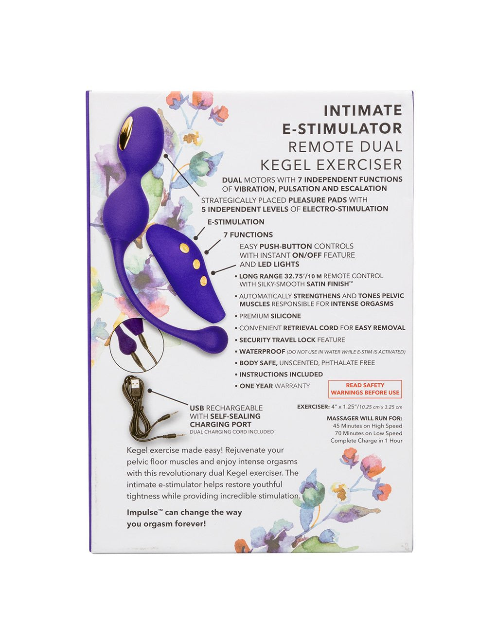 Impulse Electro Stimulator Remote Dual Kegel Exerciser Fetish