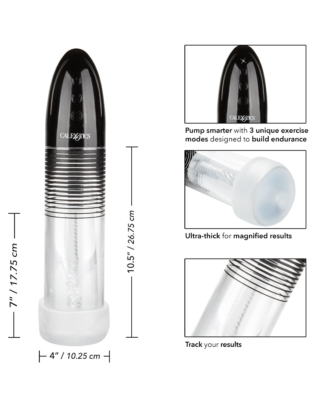 Executive Automatic Smart Pump- Size Dimensions