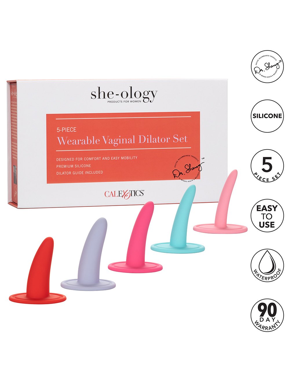 She-Ology 5 Piece Vaginal Dilator Set- Features