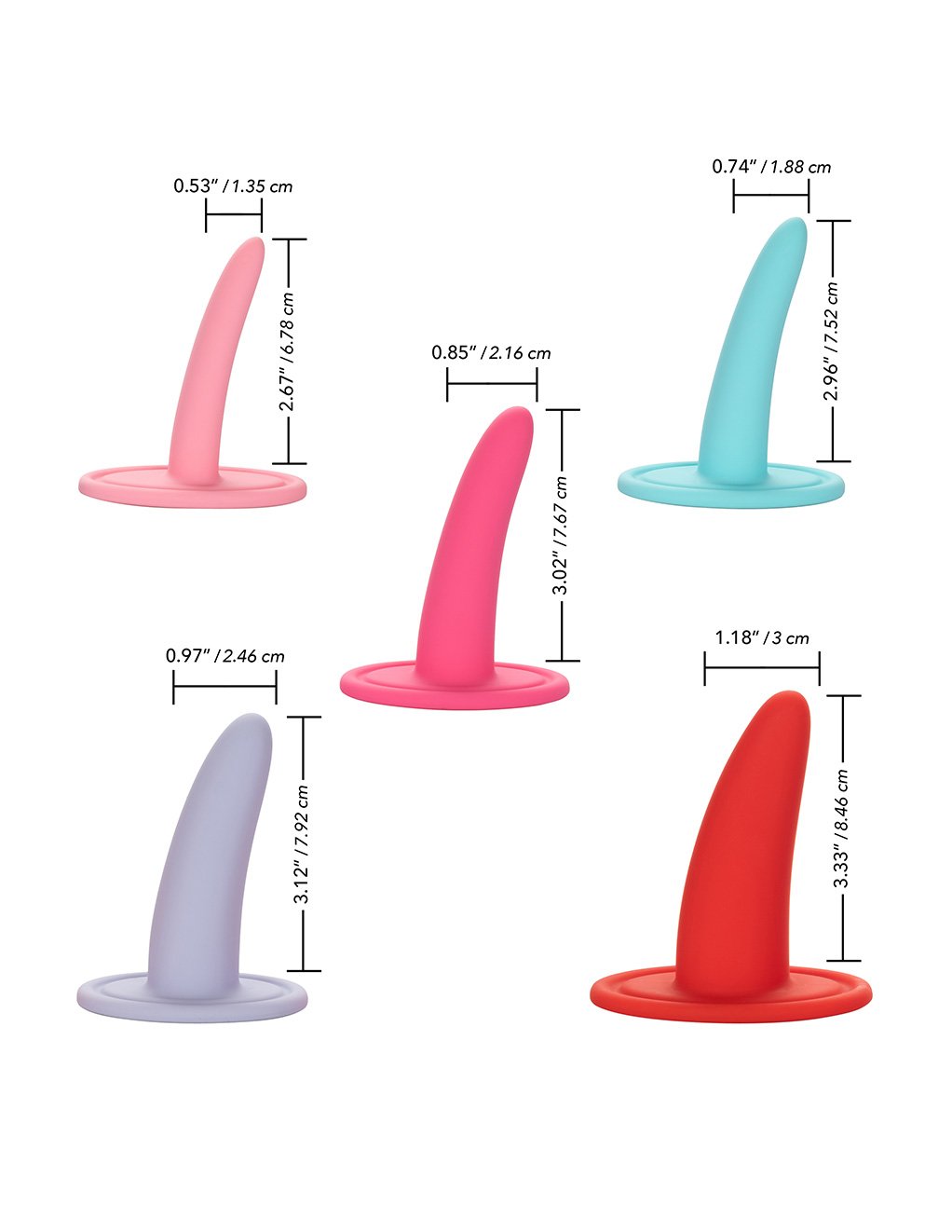 She-Ology 5 Piece Vaginal Dilator Set- Sizing