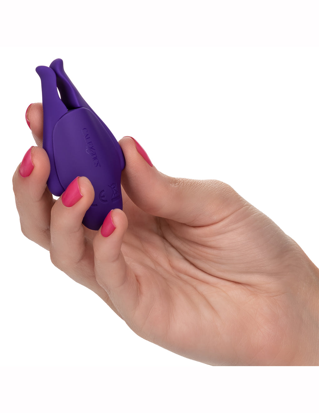 Nipple Play Rechargeable Nipplettes- Purple- In Hand