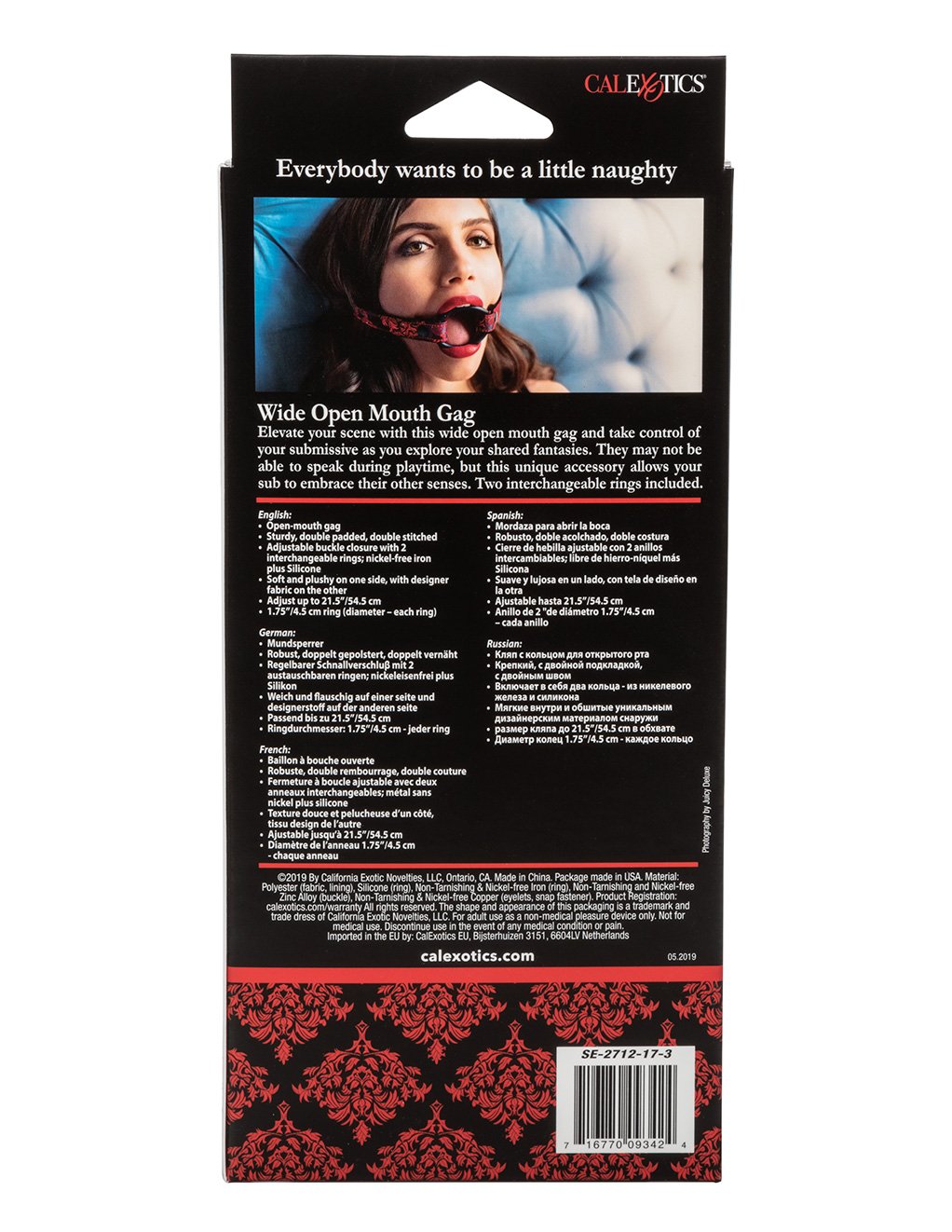 Scandal Wide Open Mouth Gag- Back box