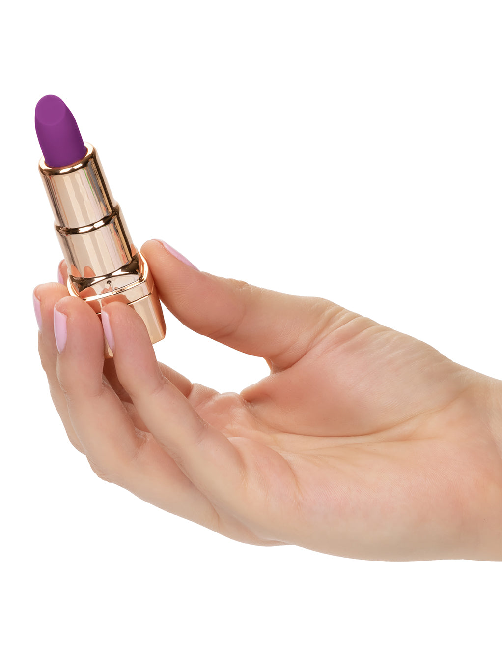 Naughty Bits Bad Bitch Lipstick Vibrator- in hand